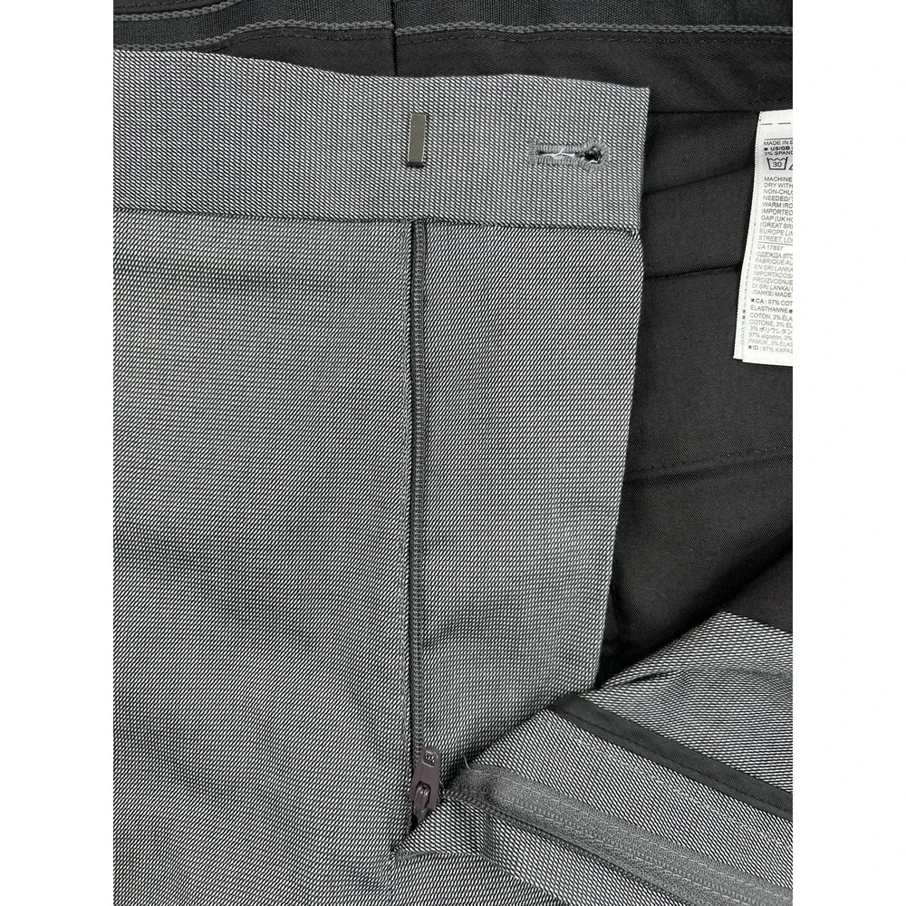 Banana Republic Mens 36x32 Gray Slim Fit Stretch Chino Pants 676183-01